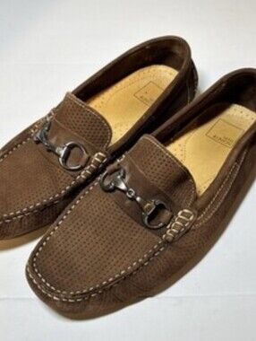 14th & Union Brown Perforated Suede Slip-On Drving Moccasin Loafers 12M